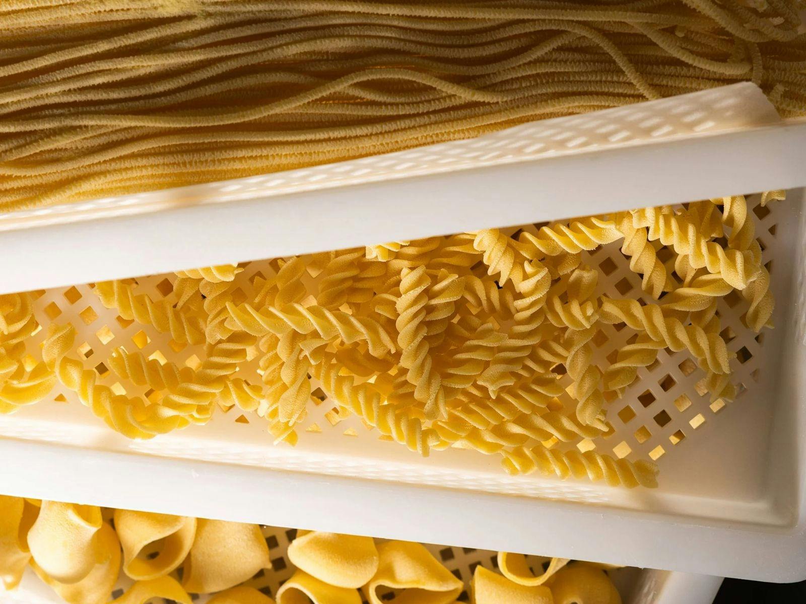 Trays of pasta
