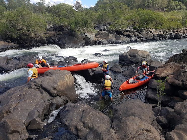 Wild Water Tours, portage around Cunglebung Falls