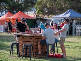 Friends enjoying the laid back atmosphere at Caltowie Chilled Out 'n' Fired Up Music Festival
