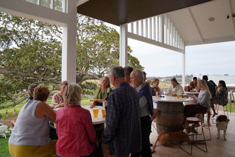 Patrons enjoying Kick Back Fridays