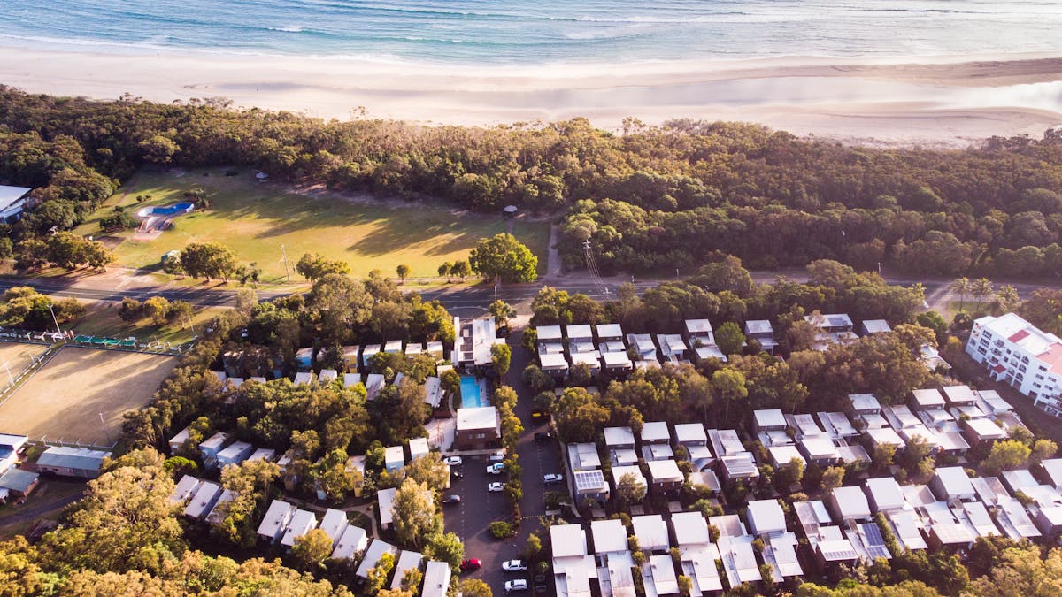 Aerial of Allure Stradbroke Resort & Home Beach