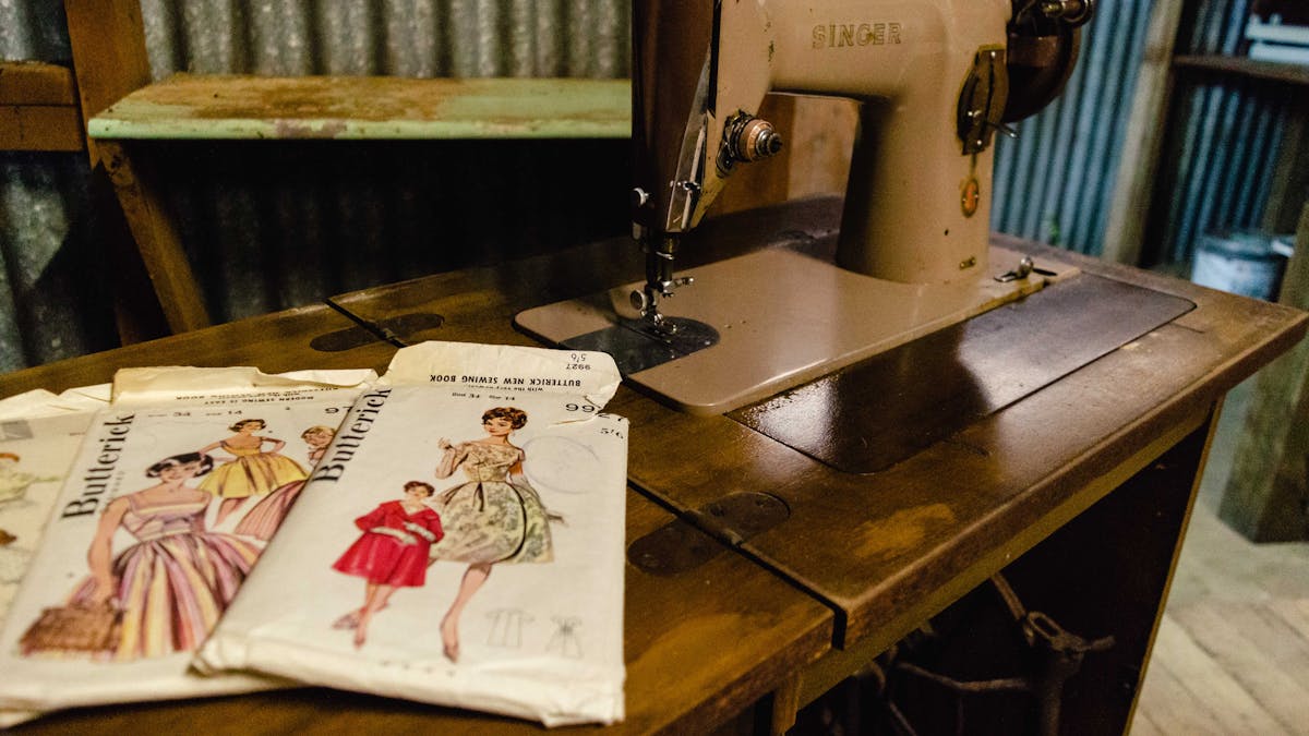 Old sewing machines and patterns