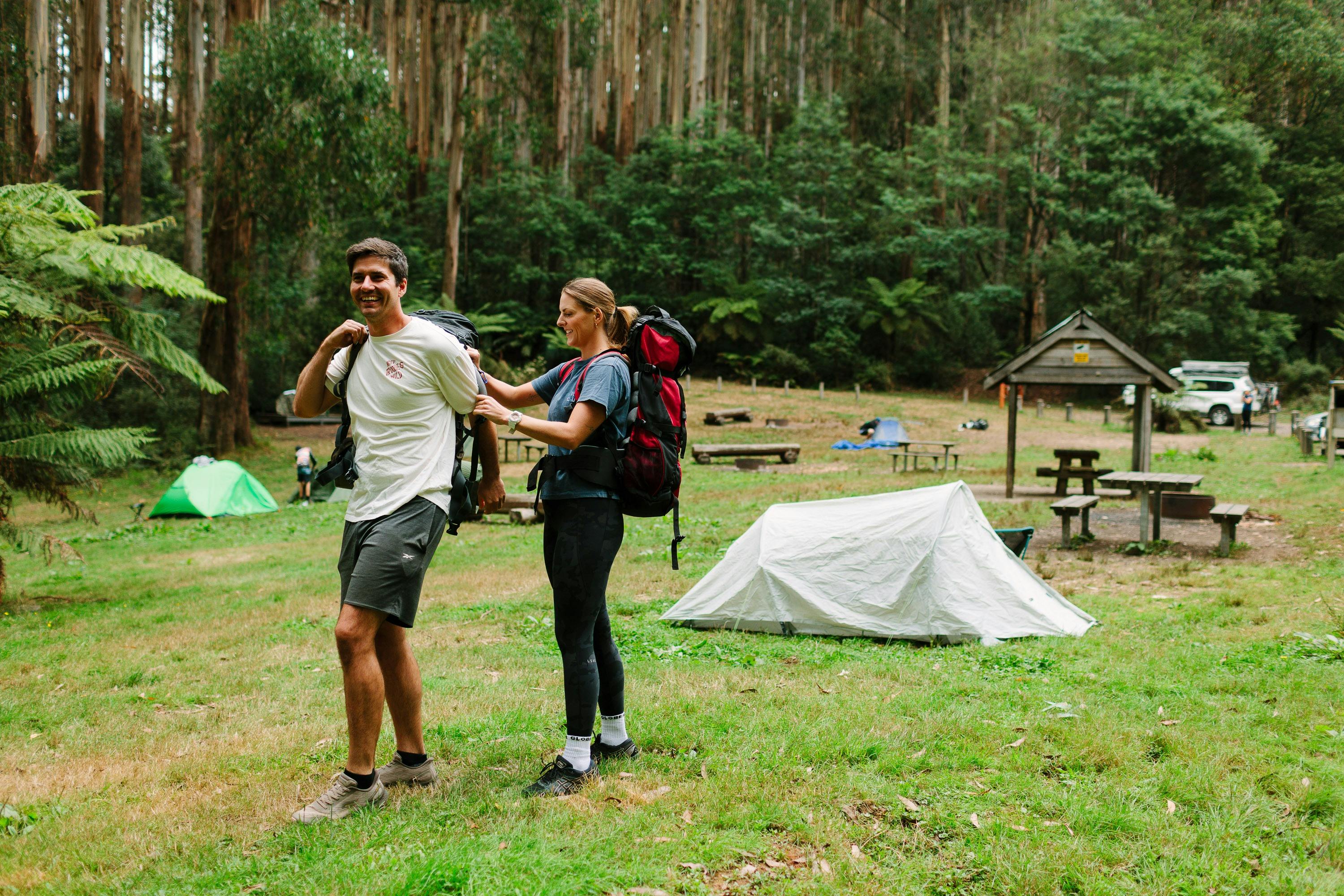 You can walk or drive to the campground