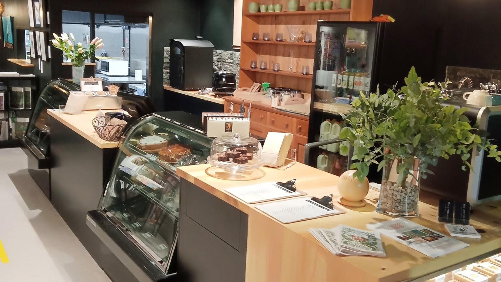 This is where the action happens. Our beautiful counter of Huon Pine, an artwork in it's own right