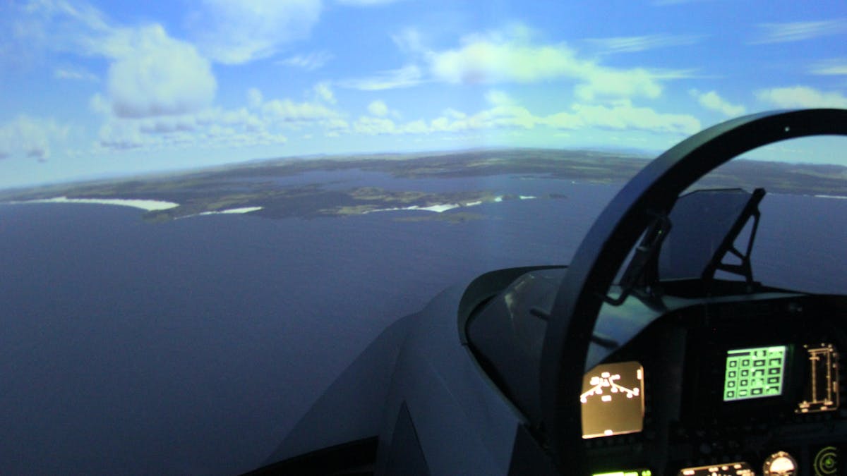 F/A-18 Super Hornet fighter jet flight simulator