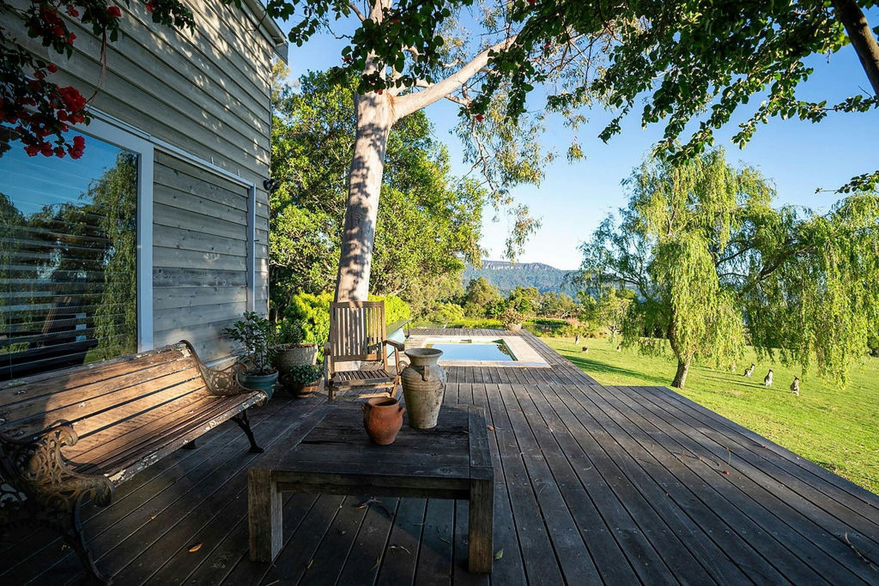 on the deck
