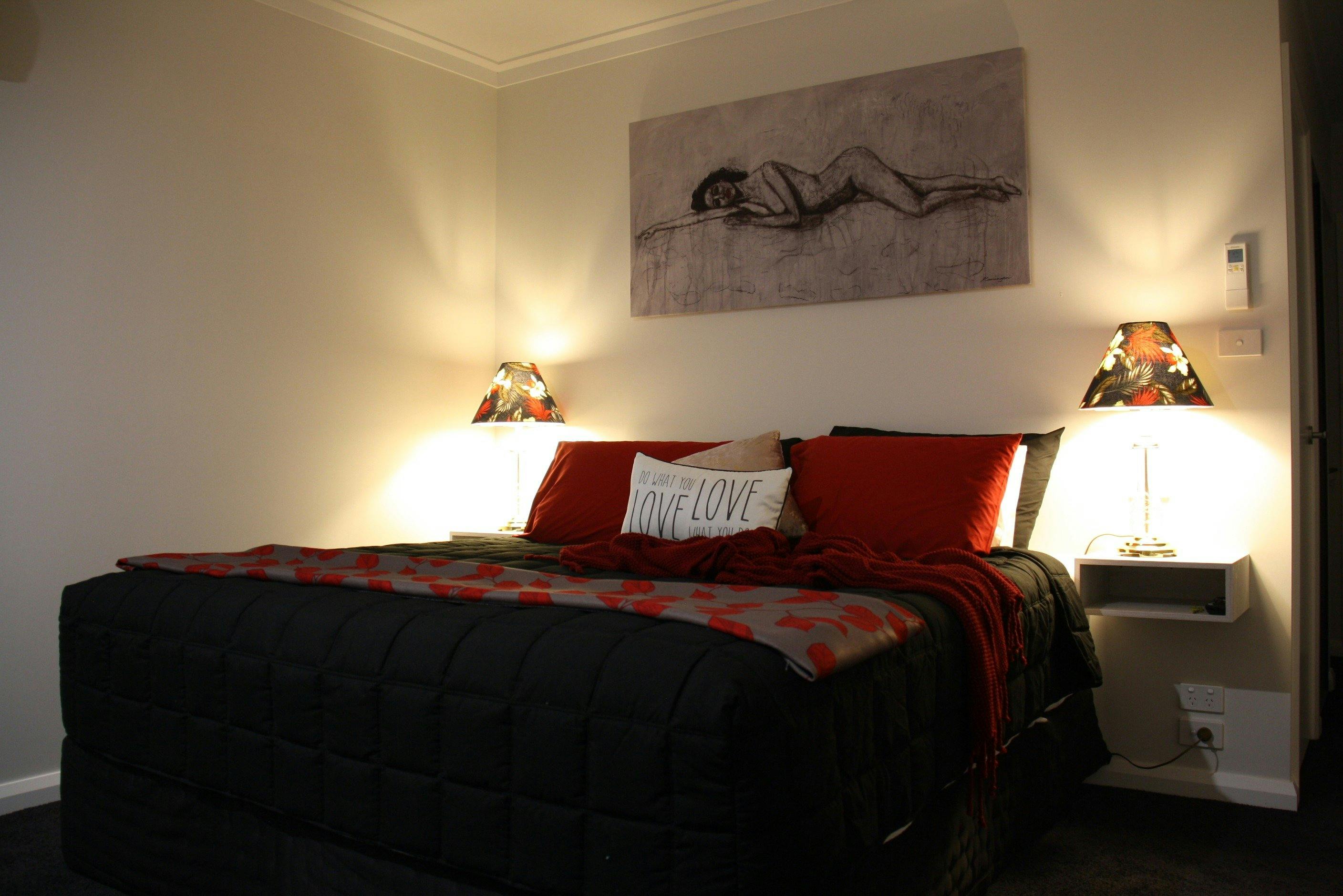 This is bedroom 3. Luxurious king bed with access to balcony and inclusive ensuite.