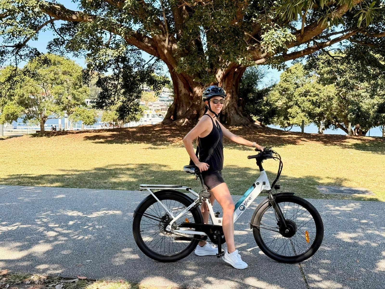 Enjoy a leisurely ride on a Glee e-Bike through Brisbane's scenic riverside parks, home to magnifice