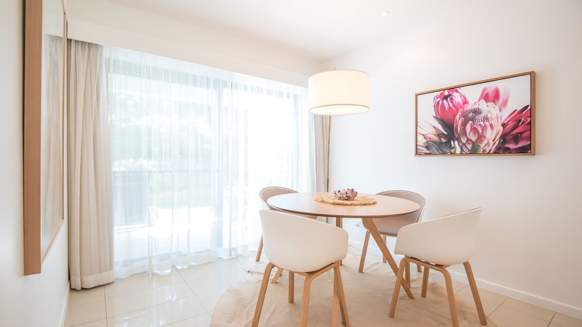 Spacious natural light filled dining area