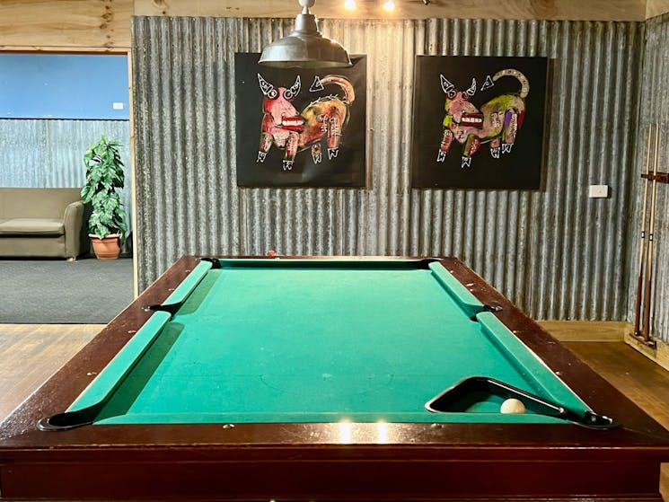 Talbingo Lodge's pool table