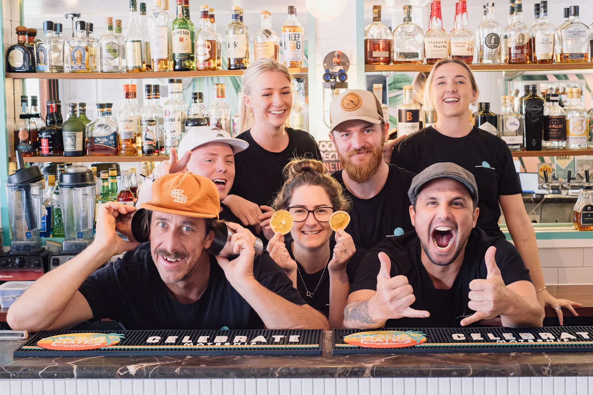 Meet the team! Our Beach Bar family at their finest.