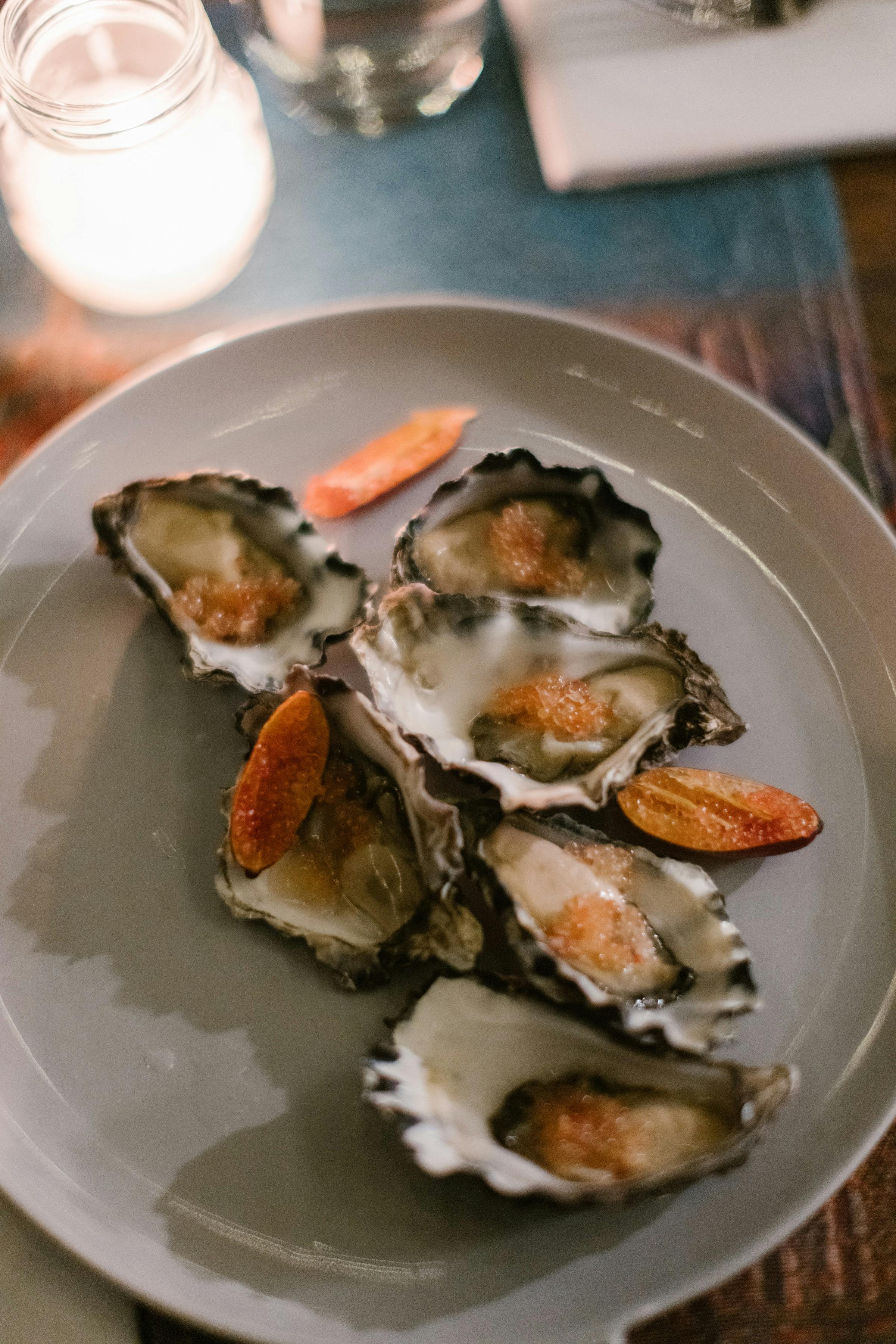 Finger Lime Local Oysters