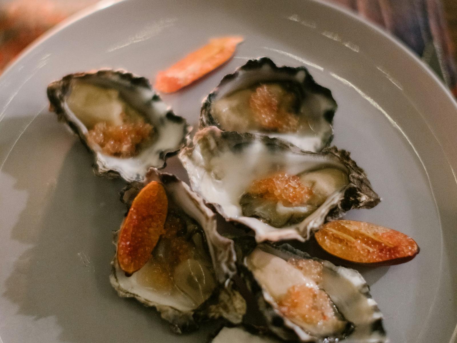 Greenwell Point Oysters with Fingerlime