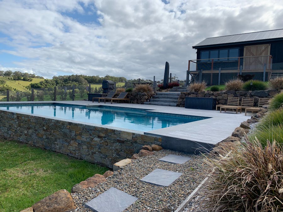 View over pool