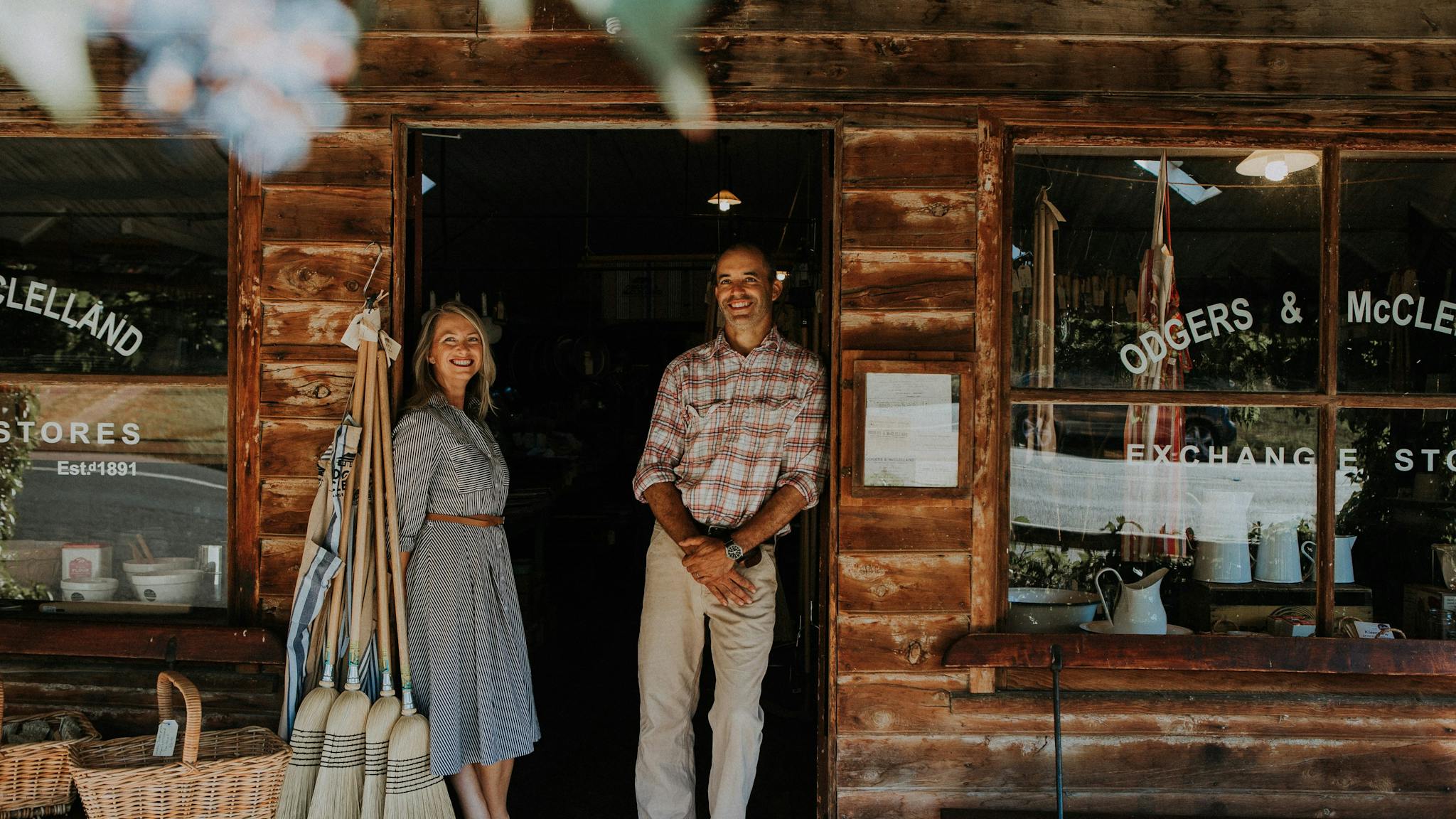 Odgers and McClelland Exchange Stores owners Megan and Duncan Trousdale.