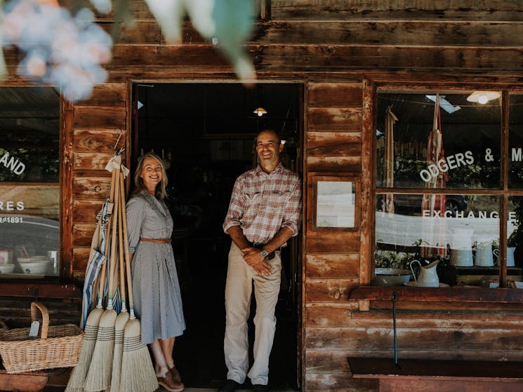 Odgers and McClelland Exchange Stores owners Megan and Duncan Trousdale.