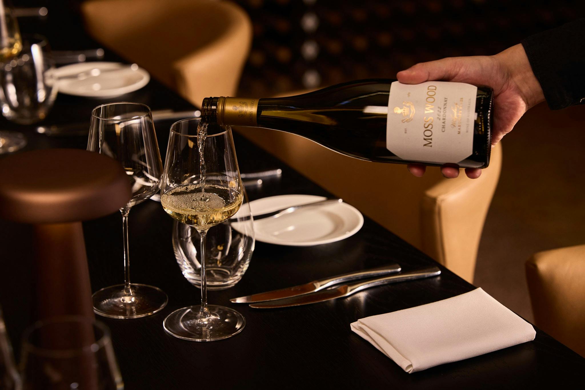 wine being poured