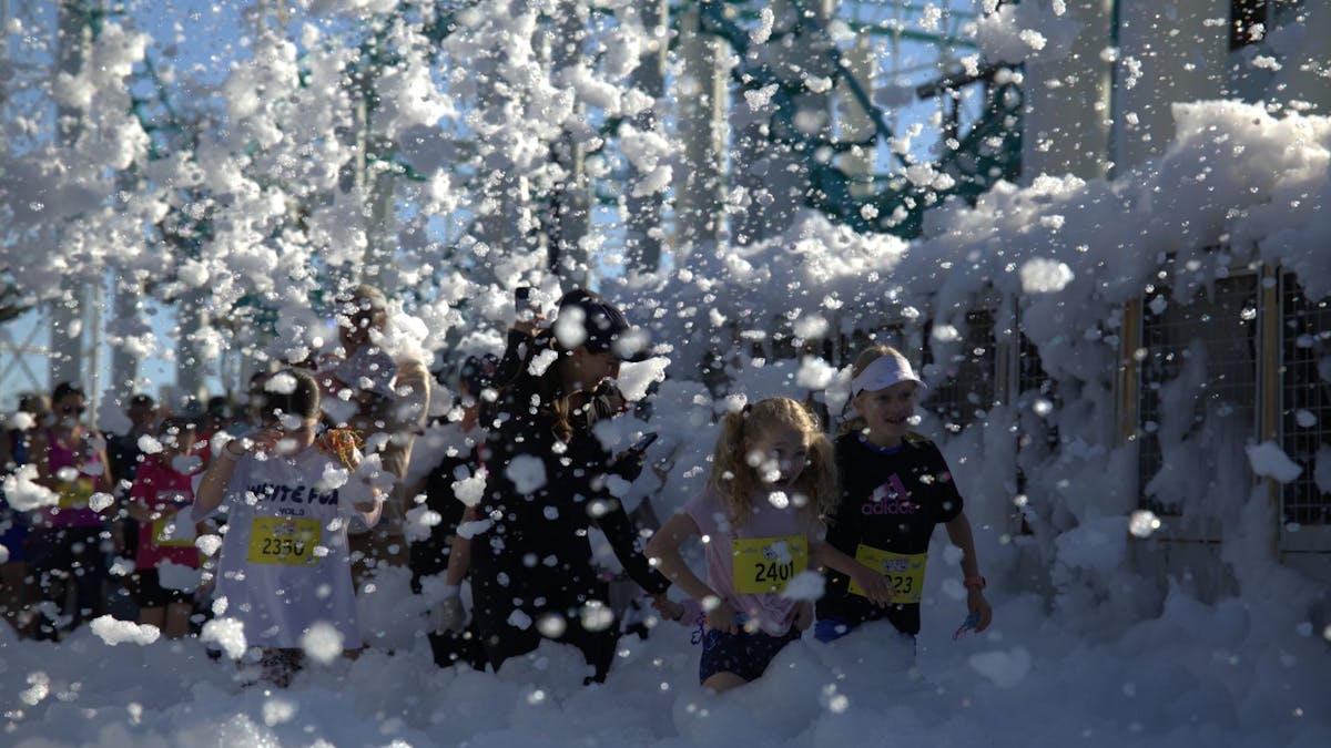 fun run with bubbles