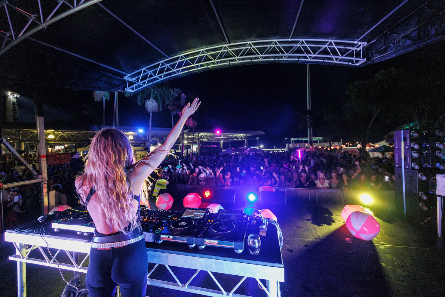 Havana Brown performing at Ladies Oaks Day at the Sunshine Coast Turf Club.