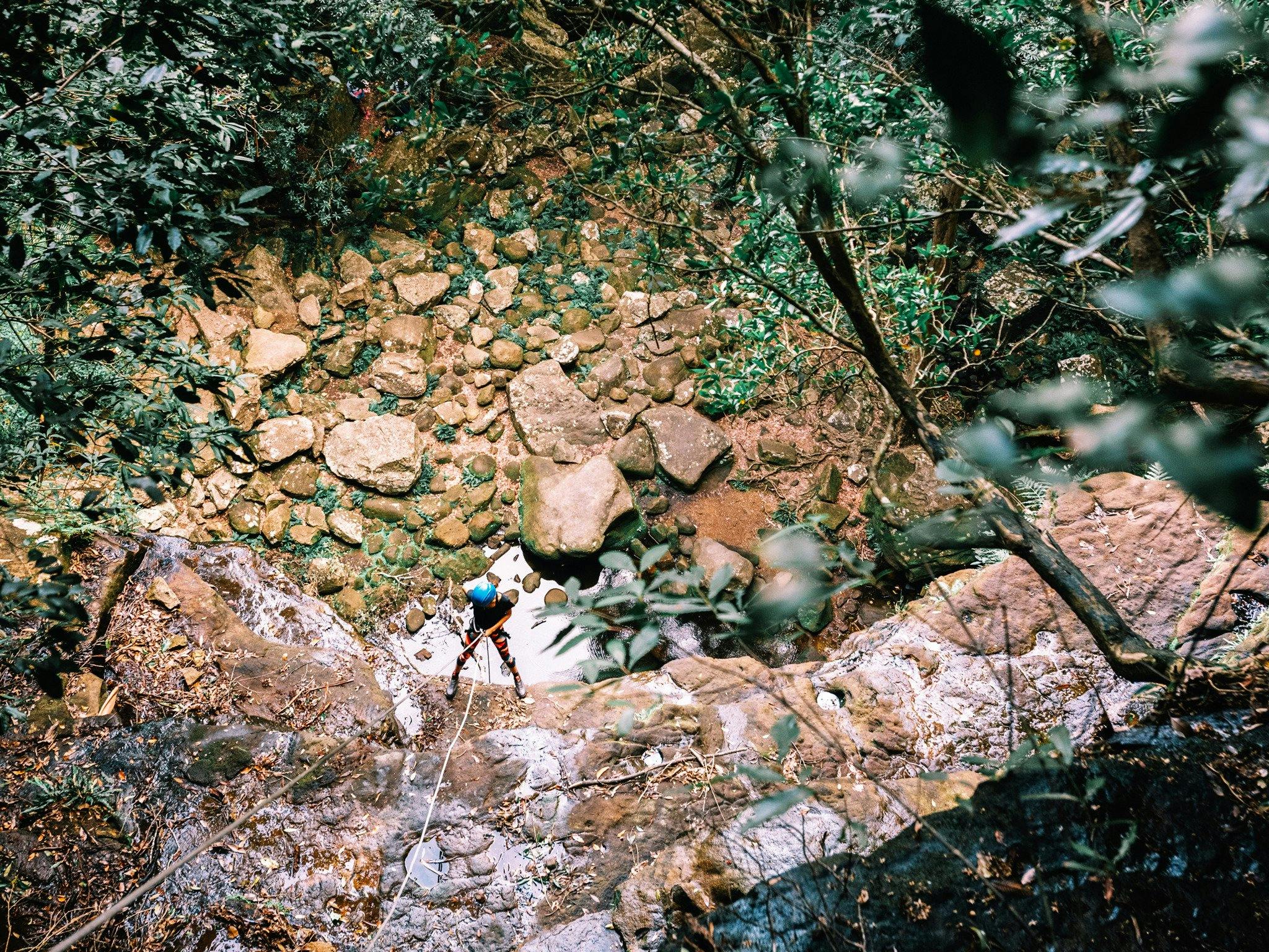 Abseiling Gap Creek Falls
