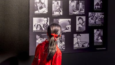 A young person exploring the Outer Space: Stromlo to the Stars exhibition