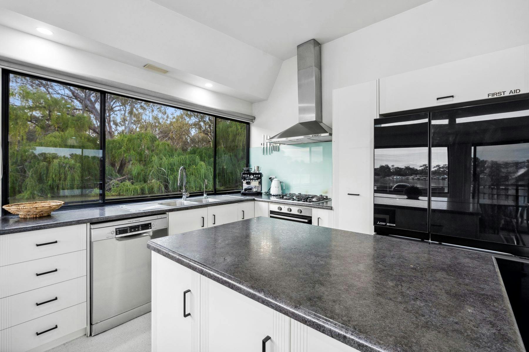 Cooking made easy on Desire — your gourmet kitchen on the water.