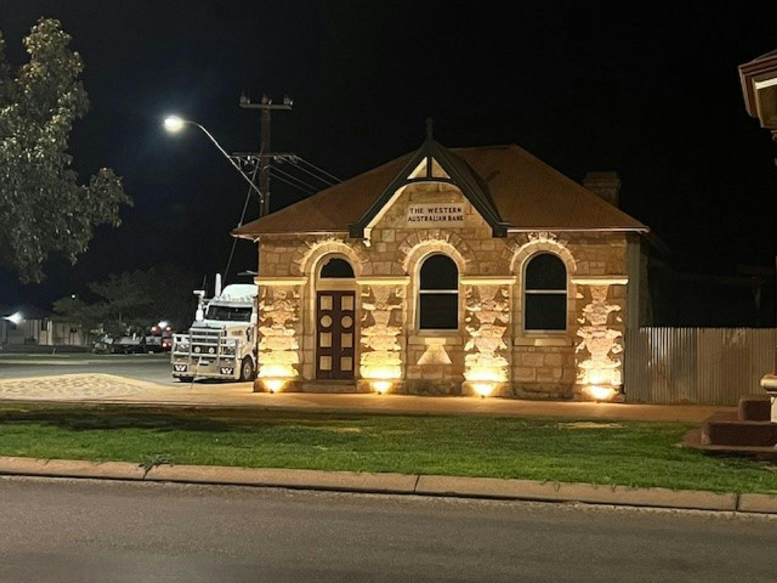 Lit up at night