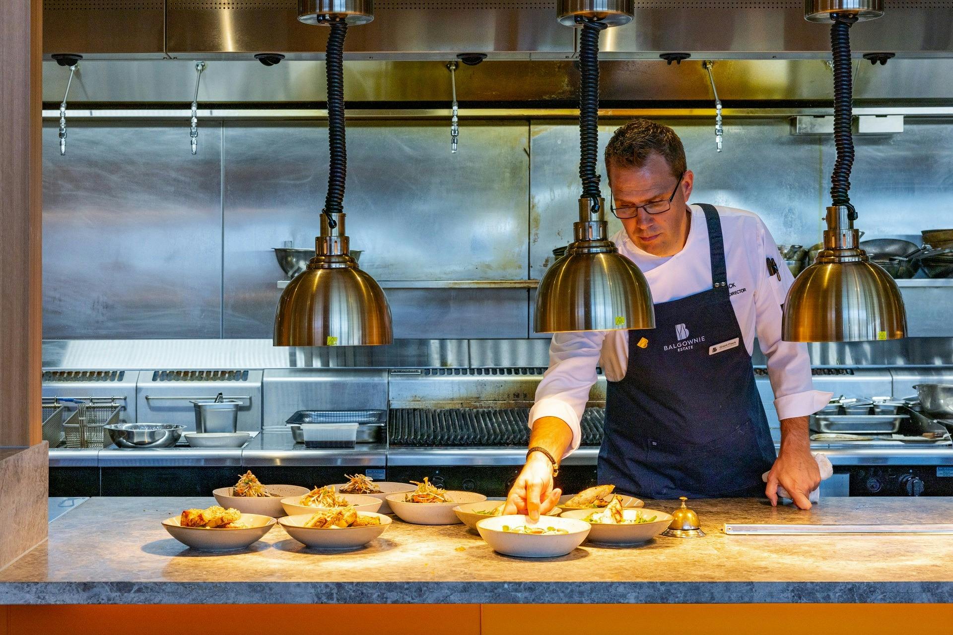 Balgownie Estate chef plating dishes