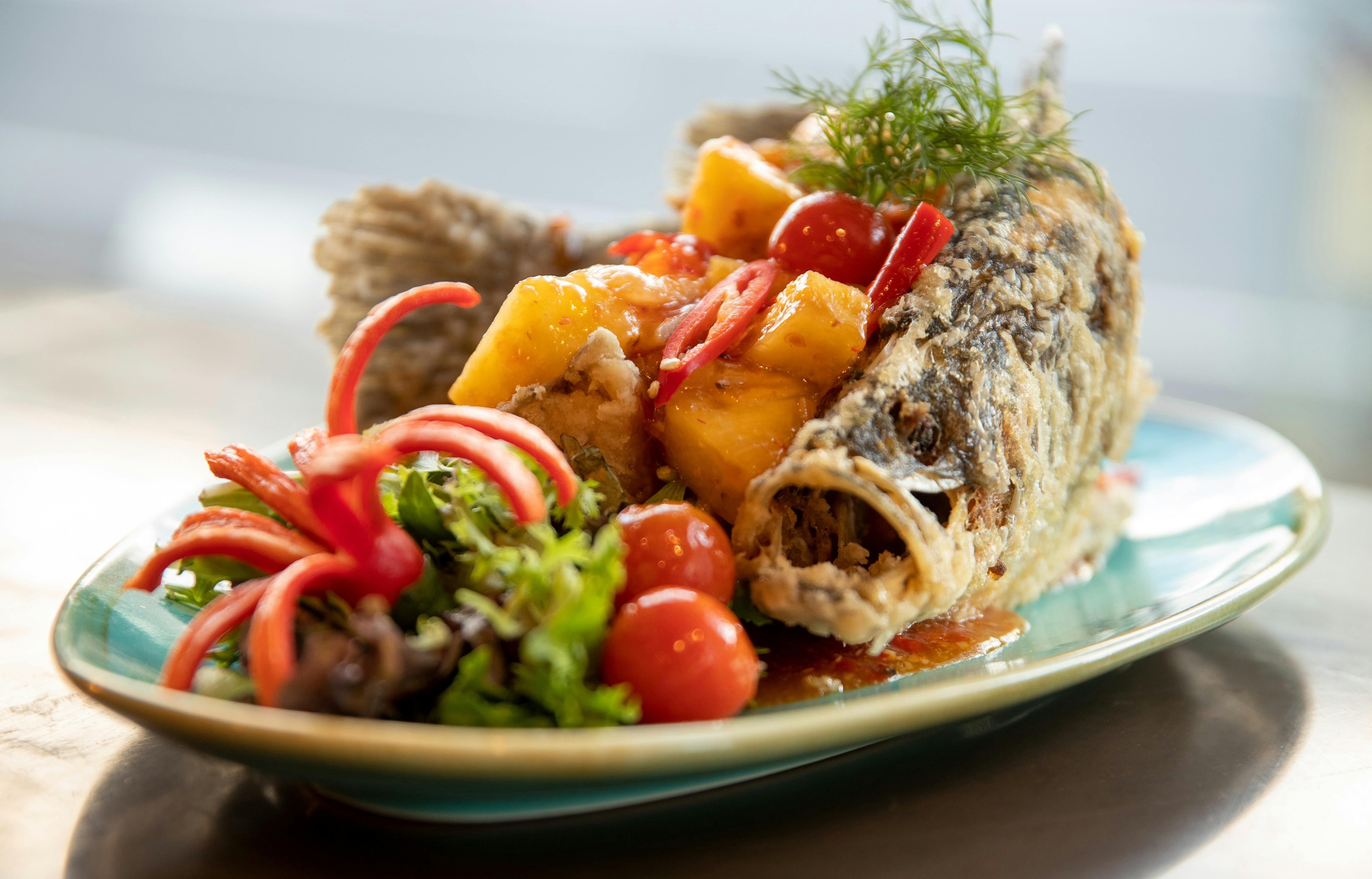 Whole Barramundo with Thai 3 Flavour Sauce