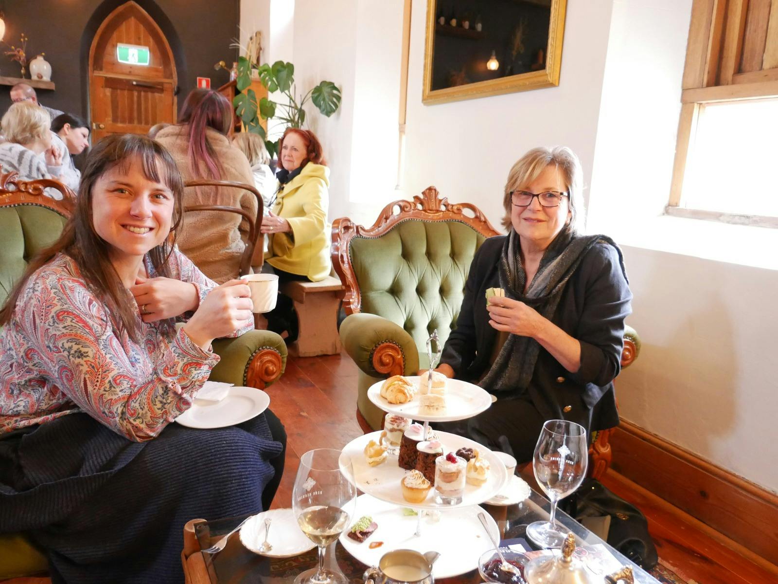 Mother enjoying High Tea with Daughter