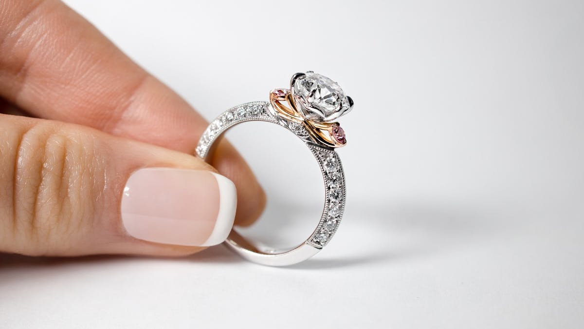 White-gold-rose-gold-custom-diamond-engagement-ring