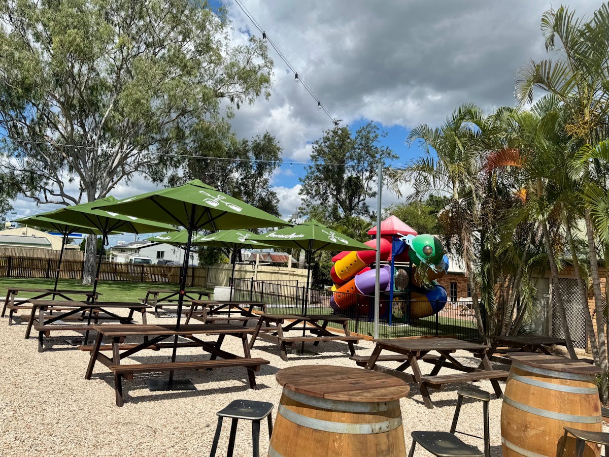 Our playground and new beer garden
