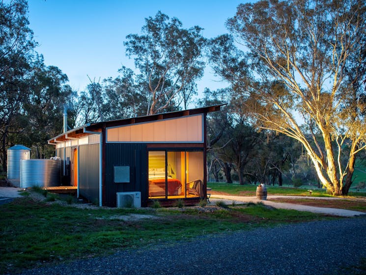 Strawhouse Pavilion has a unique chic-shed ascetic.