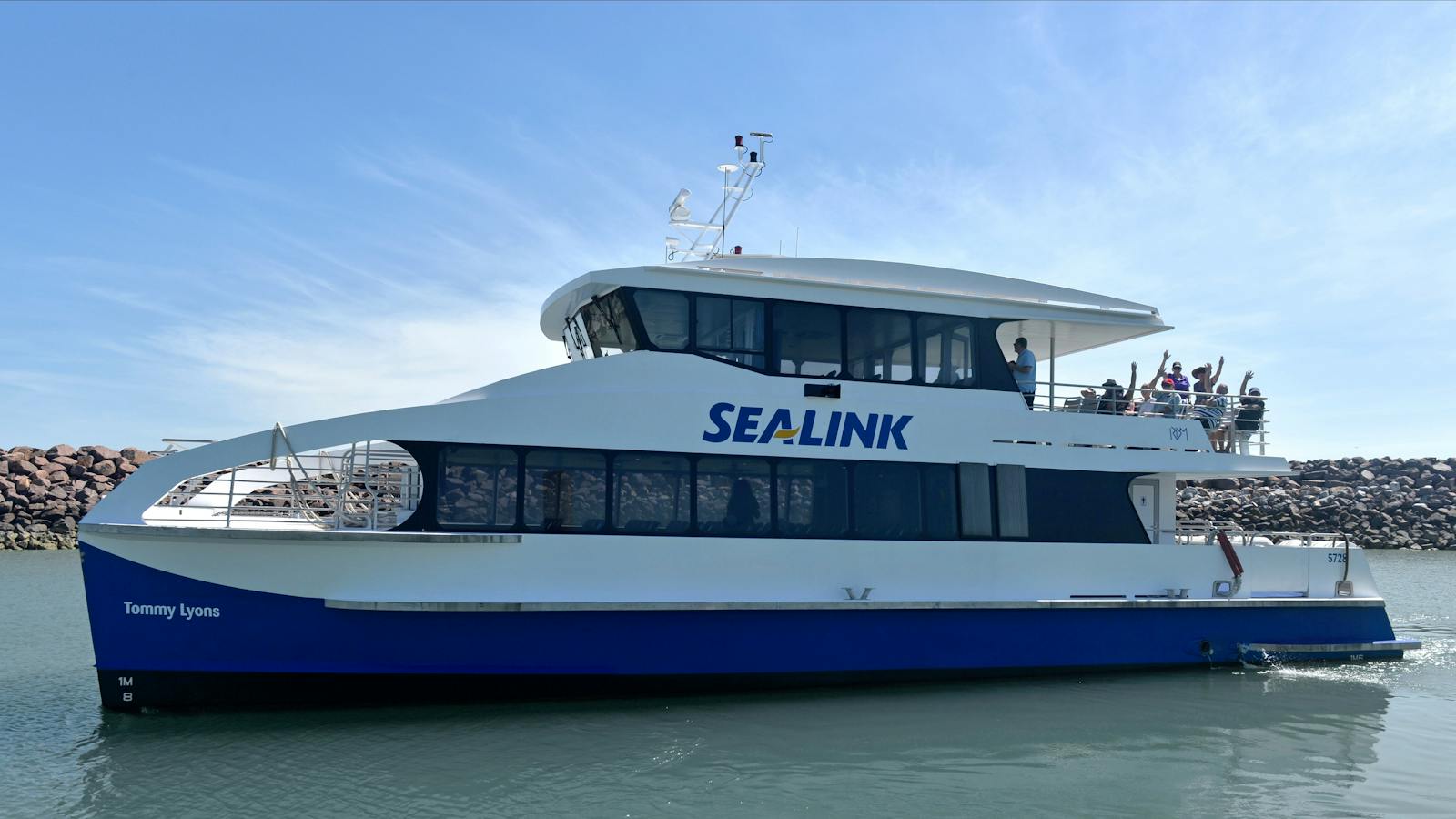 The MV Tommy Lyons off on a harbour cruise