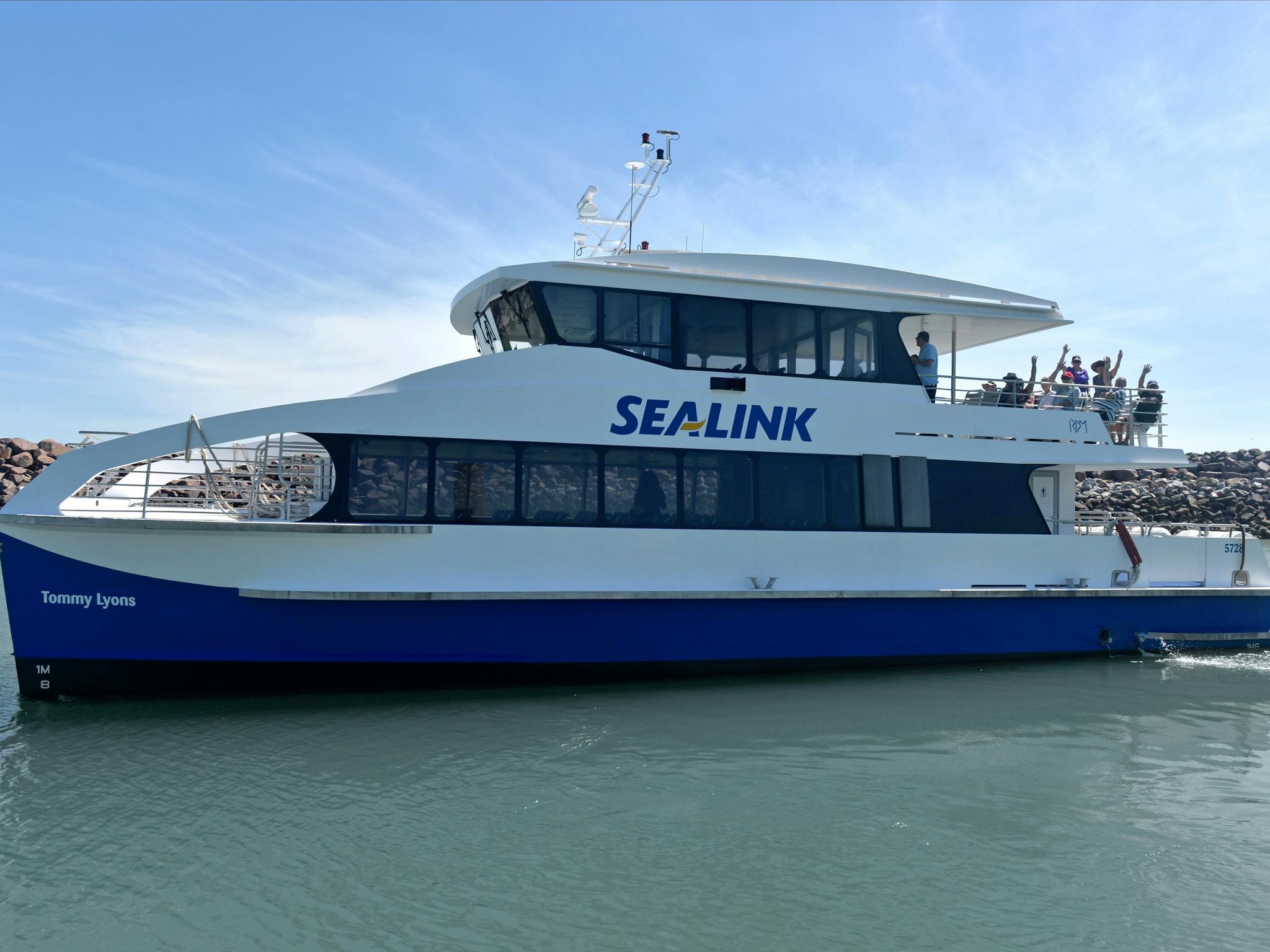 The MV Tommy Lyons off on a harbour cruise