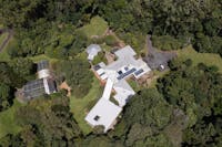 drone photo shows the layout of our facilities - the cages and the buildings