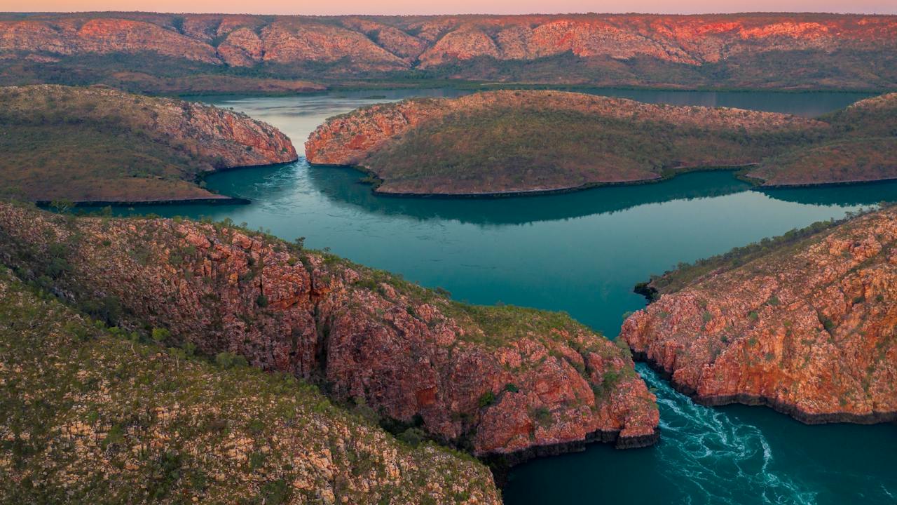 Horizontal Falls at sunset