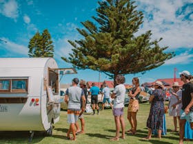 Food and drinks vans provided service throughout the market sites and along street art trail