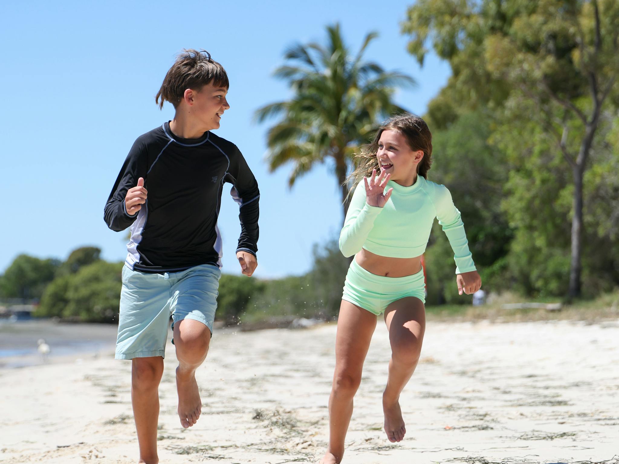 Children running