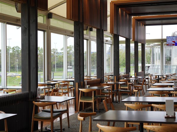An image showing the lower dining area in Frenzy Food Court