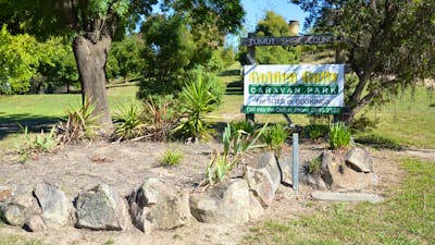 Entry sign to caravan park