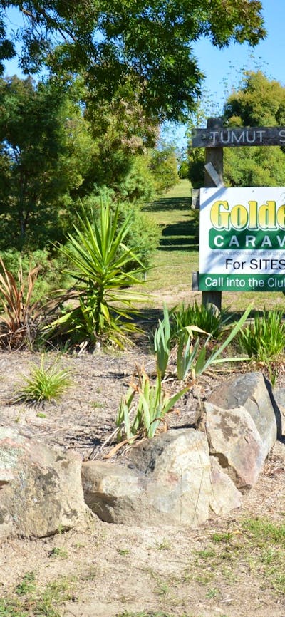 Entry sign to caravan park
