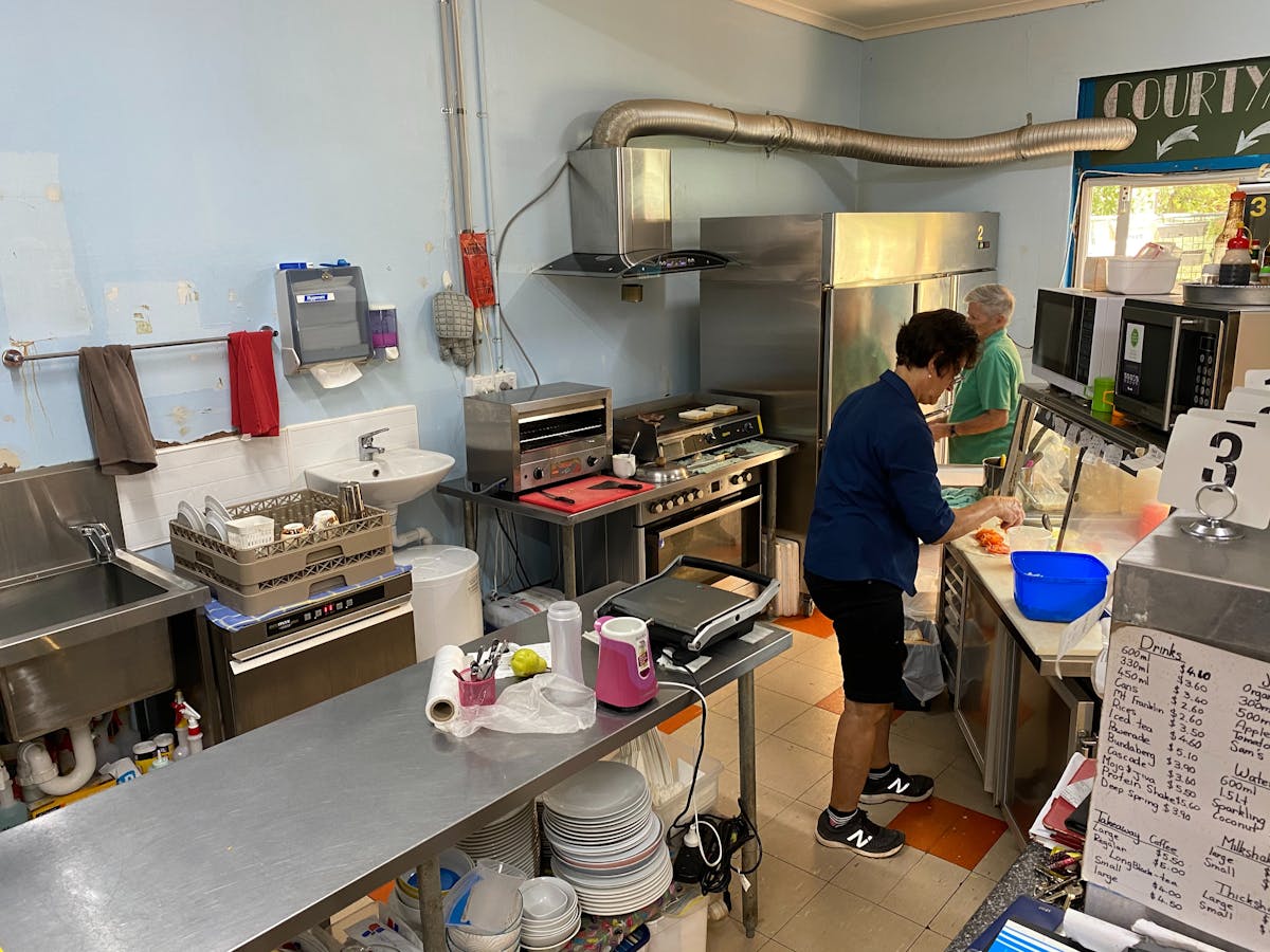 Lots of cooking happening at the Cunnamulla coffee shop .