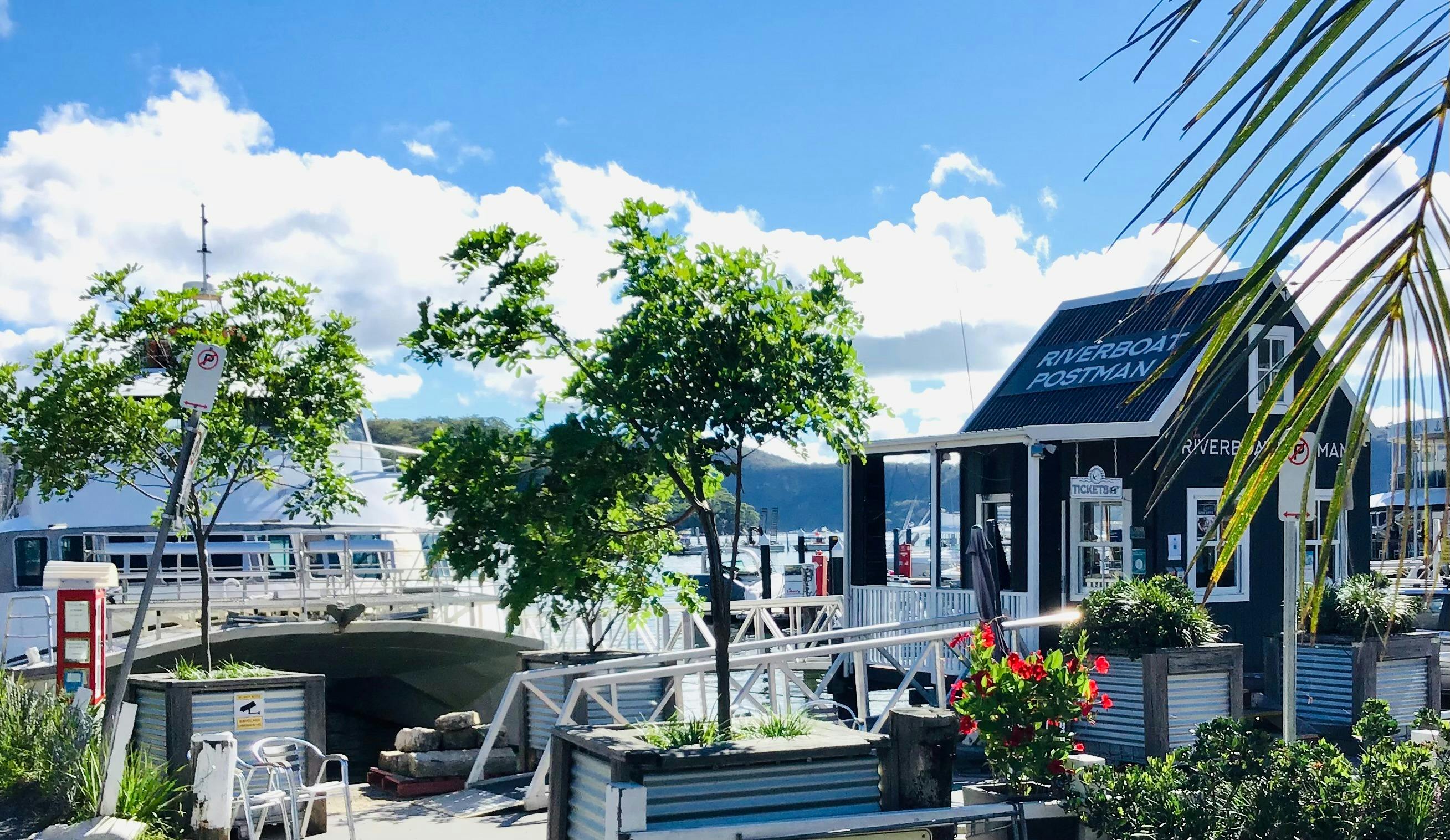 The Riverboat Postman shed at Brooklyn, right beside the Hawkesbury River Train Station