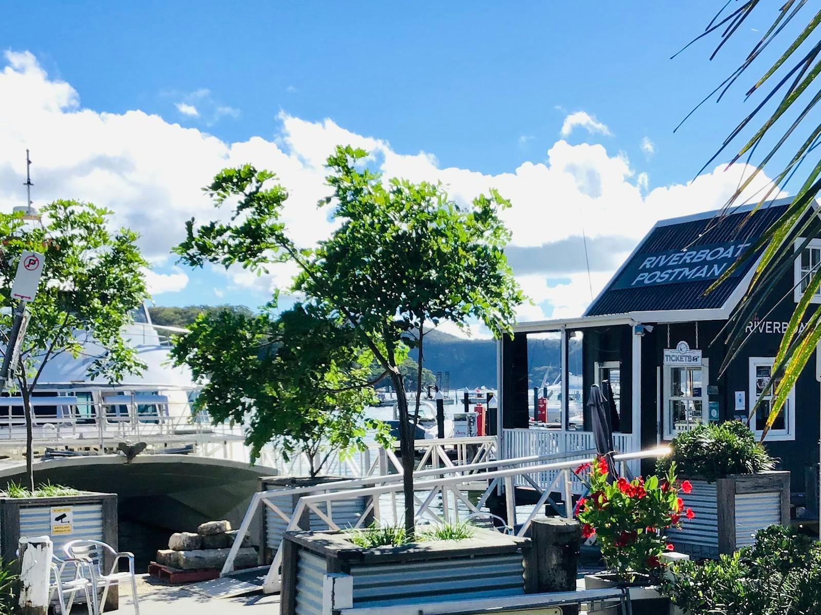 The Riverboat Postman shed at Brooklyn, right beside the Hawkesbury River Train Station