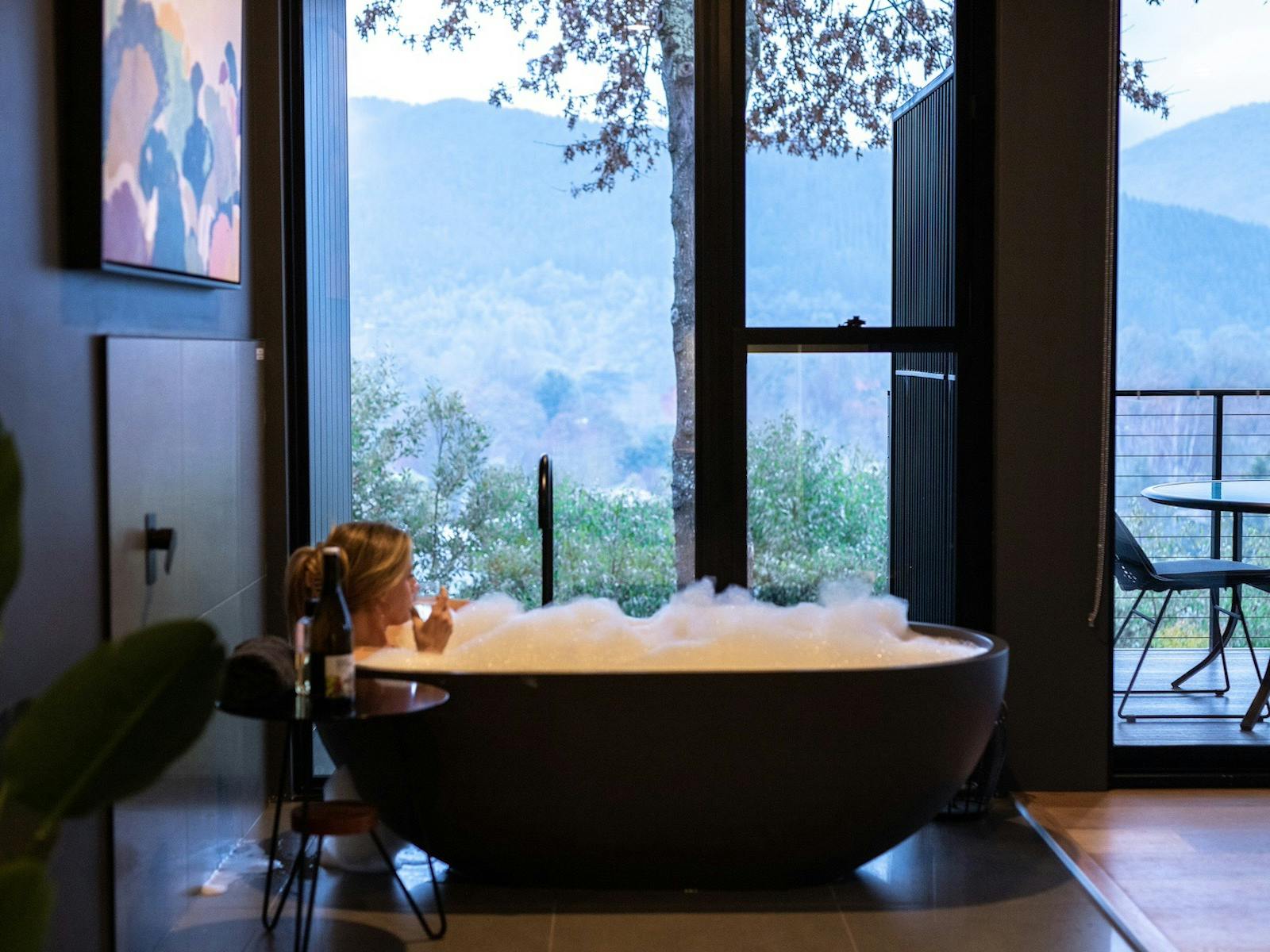 bathtub the view bright