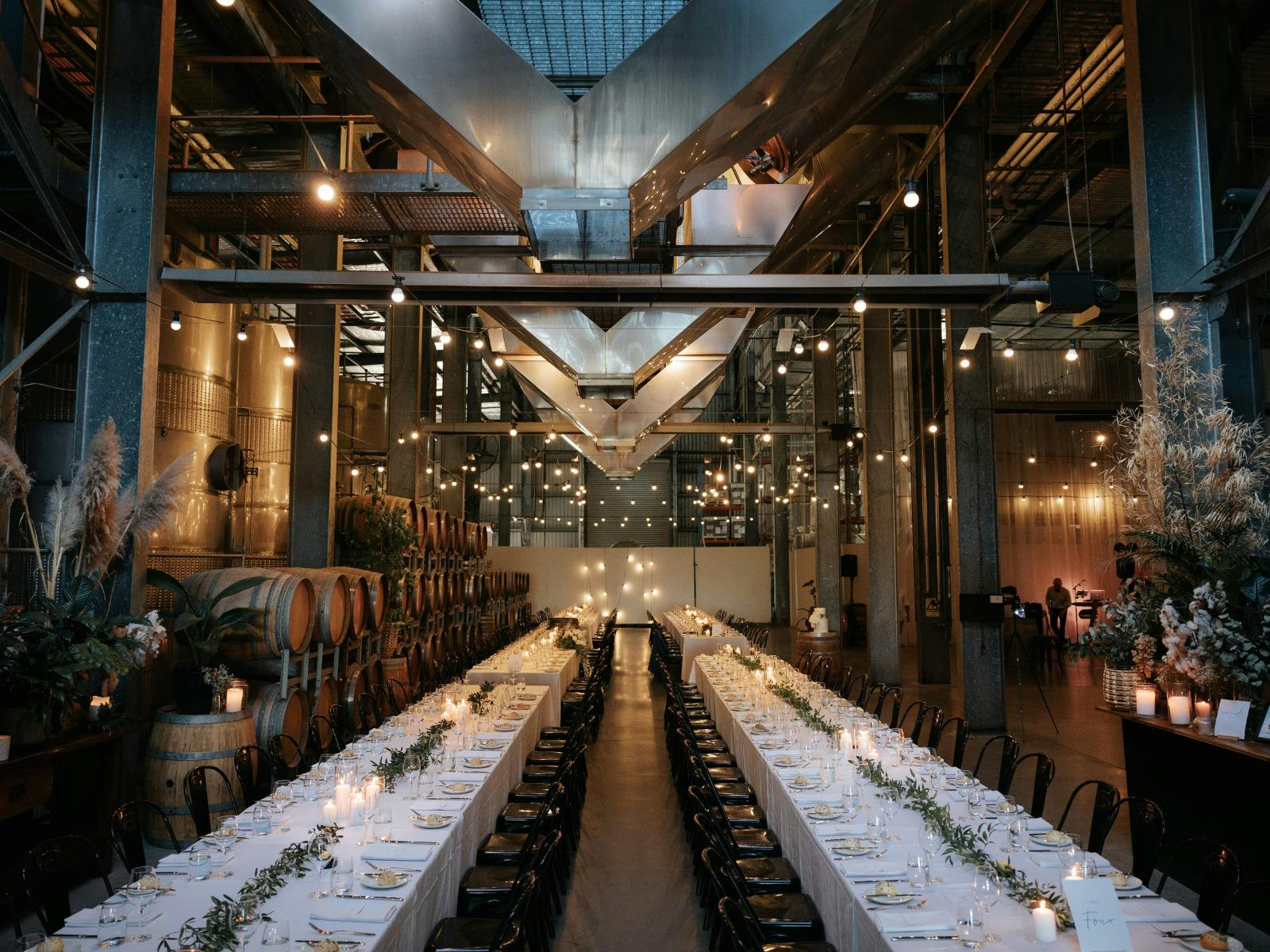 The Barrel Hall Wedding Dining