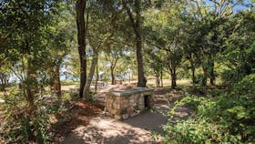 Barbeque and picnic area near coast.