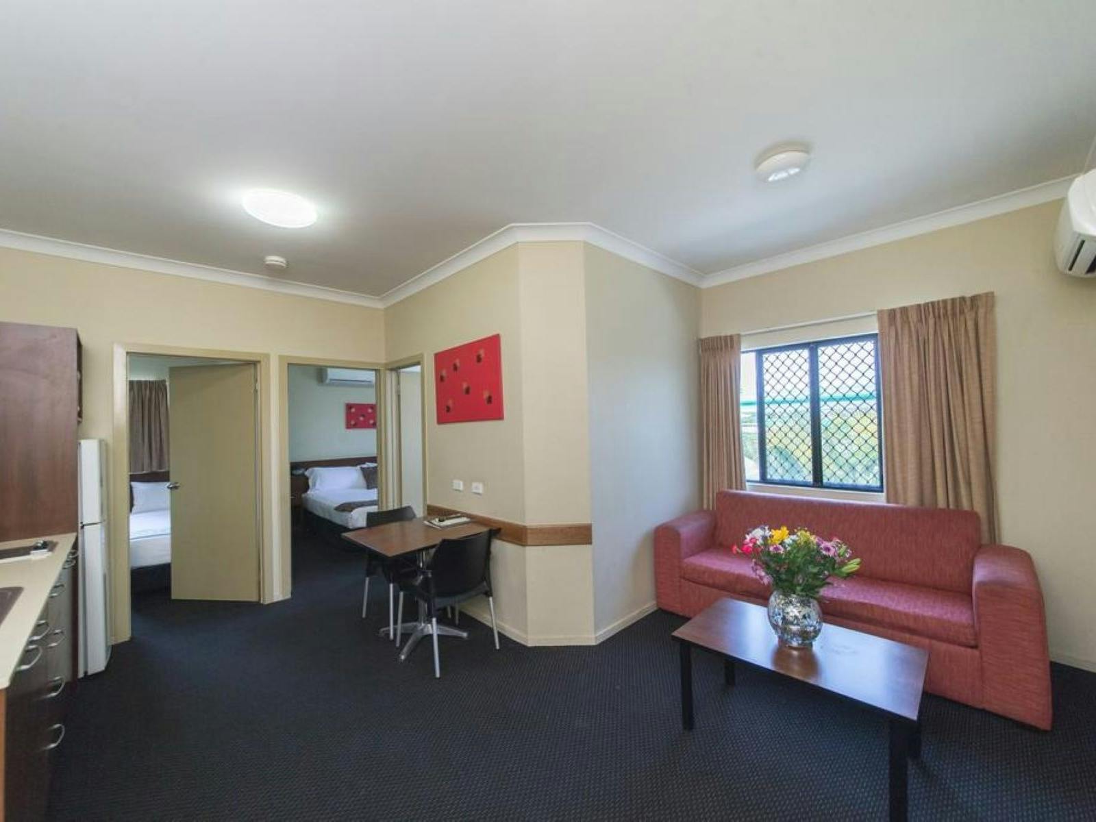 Two Bedroom Apartment - lounge area leading into 2 bedrooms Two Bedroom Apartment - lounge area leading into 2 bedrooms