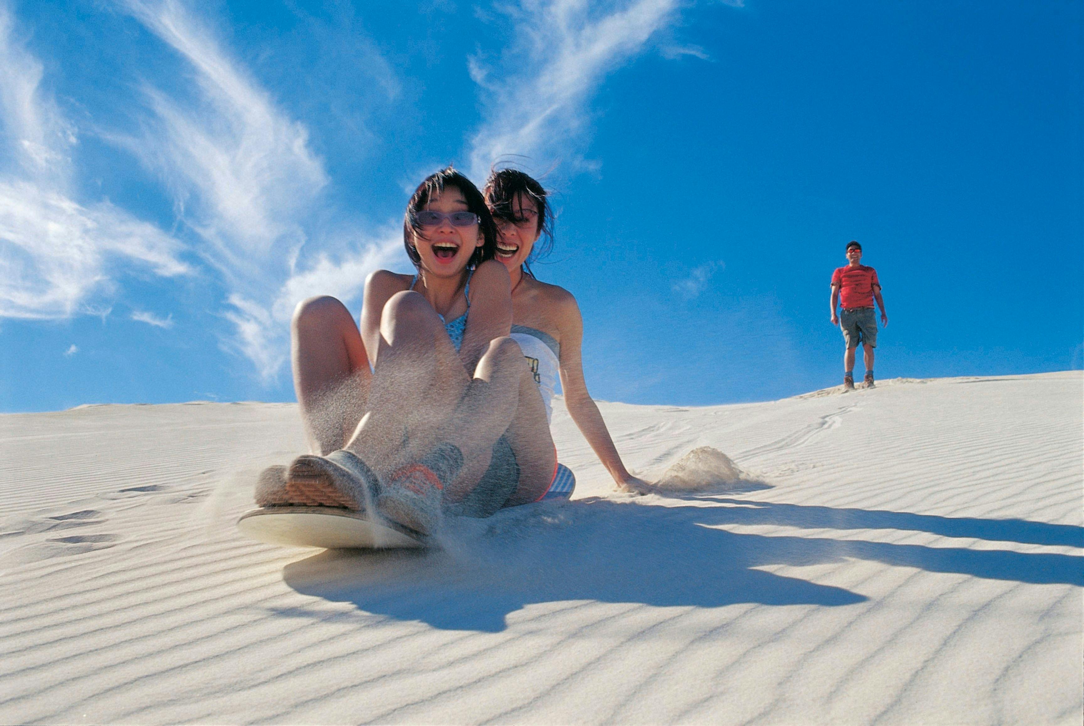 Sandboarding in Lancelin, Western Australia